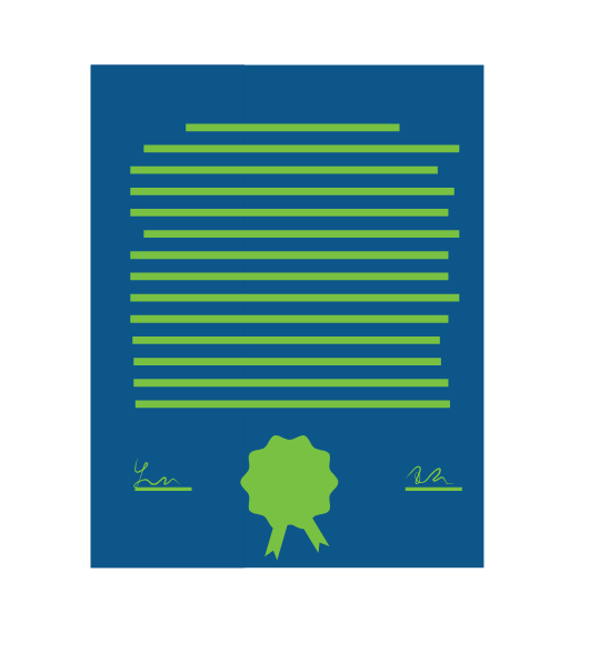 blue and green lease icon