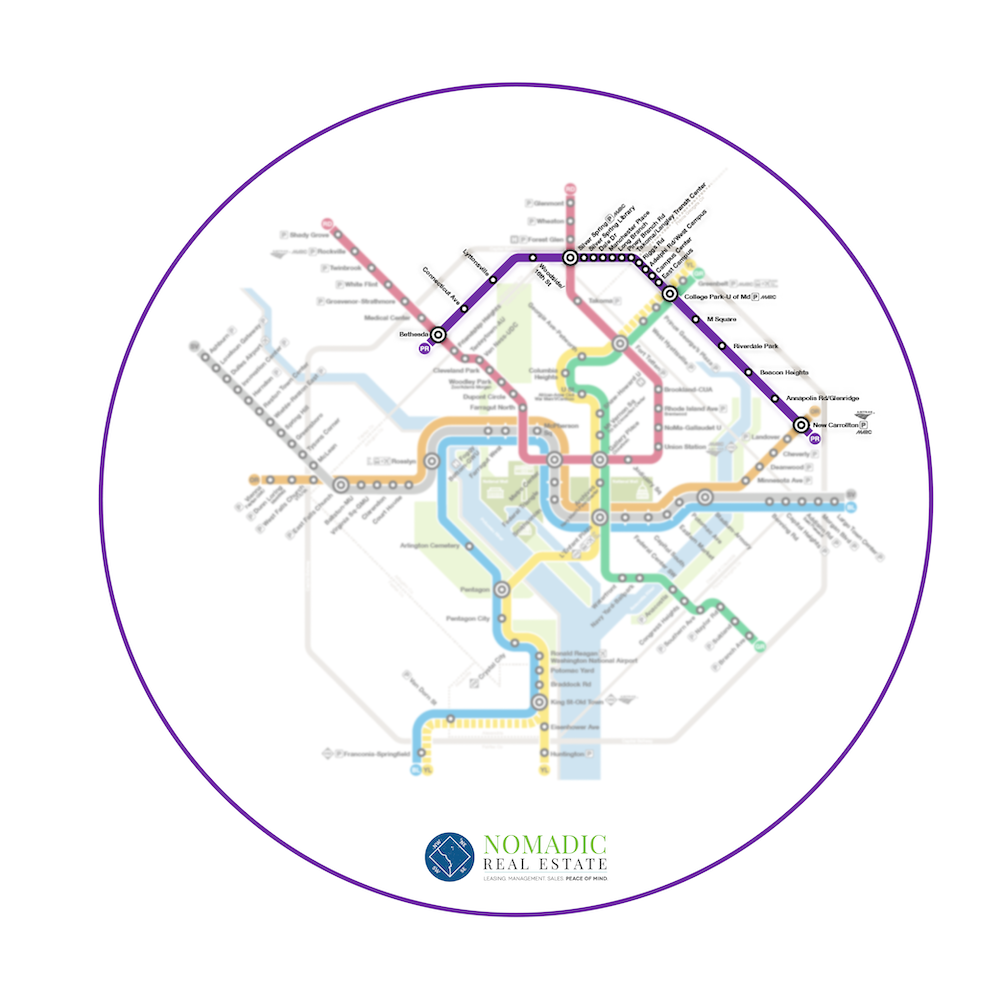 Property Management in Hyattsville, MD 7 Purple Line Metro Map