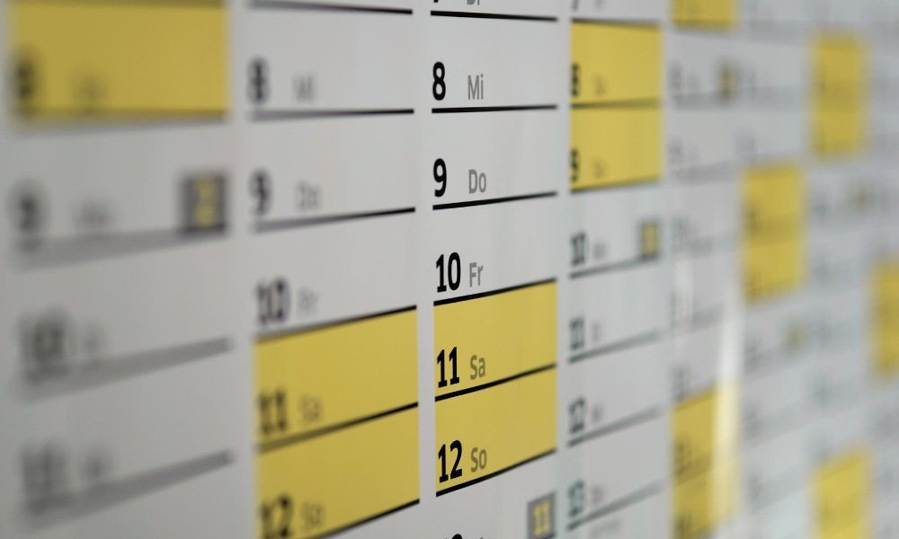 Photo of a Calendar