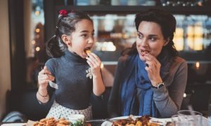 People at restaurant in Bethesda