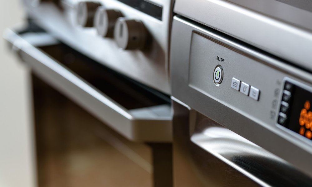 Close up of a stove appliances