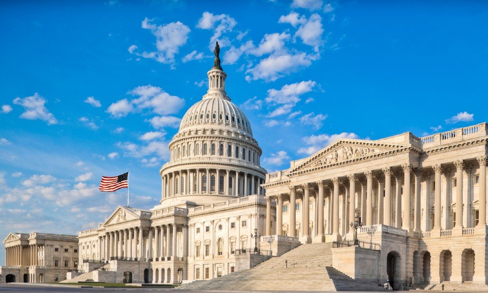 The U.S. Capitol Building, one of the most famous landmarks in Washington, D.C.