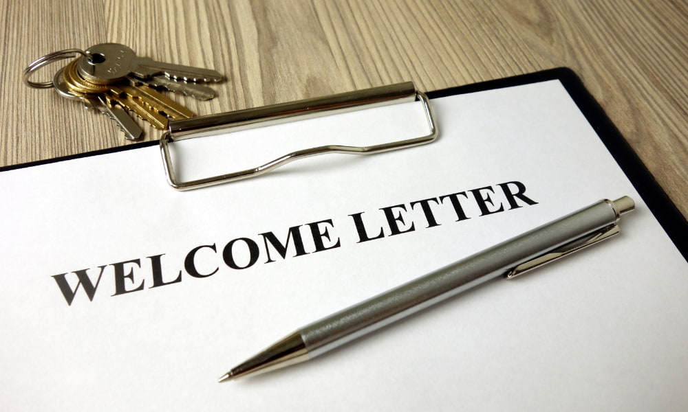 a welcome letter for a tenant