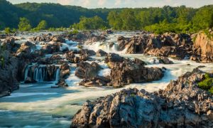 the waterfalls at Great Falls Park, one of the best things to do in Potomac, MD