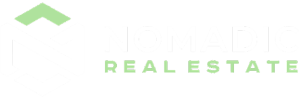 Nomadic Real Estate logo with stylized "N" in white and green, accompanied by the text "Nomadic Real Estate".