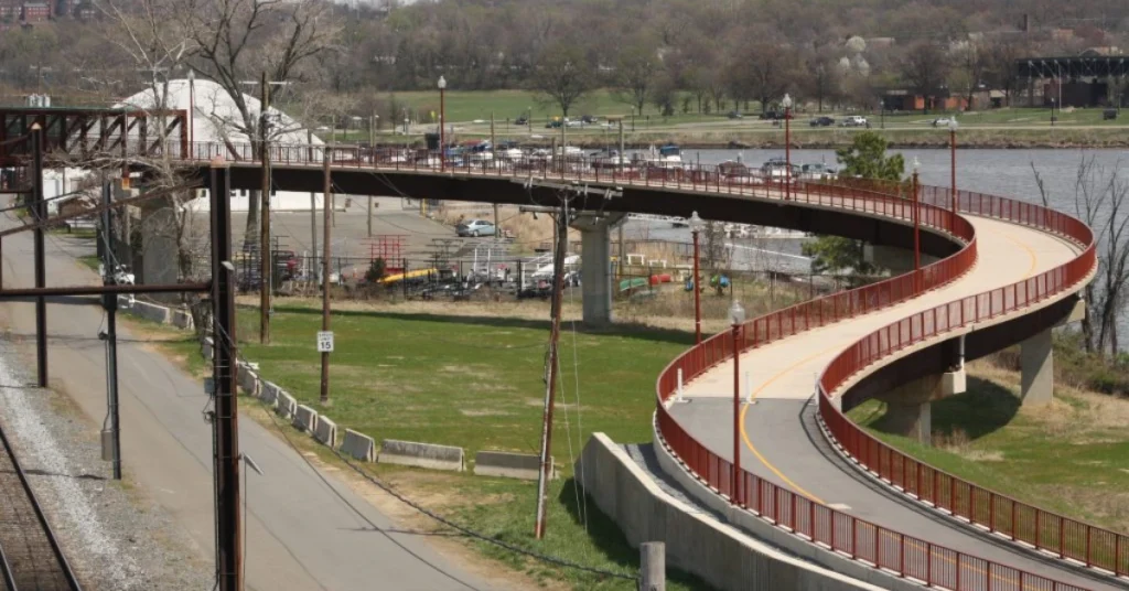 Anacostia Riverwalk Trail Curved Pedestrian Bridge