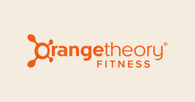Orangetheory Fitness logo featuring bold orange text “orangetheory” with a molecular-style orange icon on the left, and “FITNESS” in uppercase letters below.