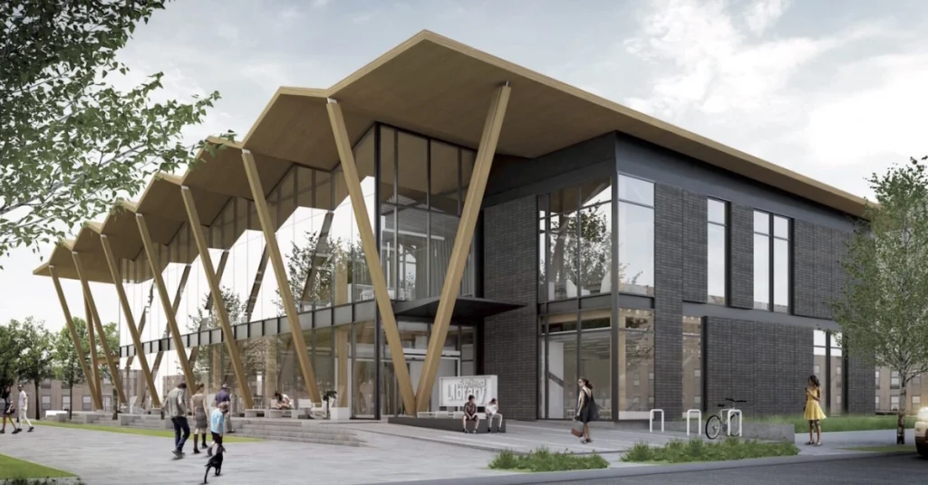 Modern public library building, Southwest Library, located in Washington, D.C.