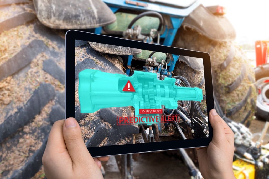 person using augmented reality on Ipad