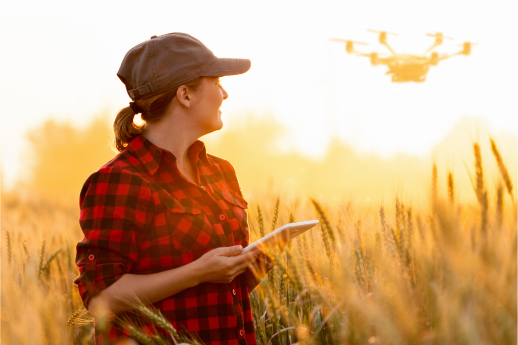 Woman with a drone