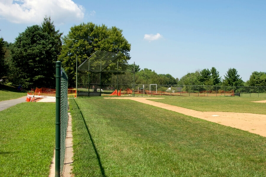 baseball field at Falls Road Park