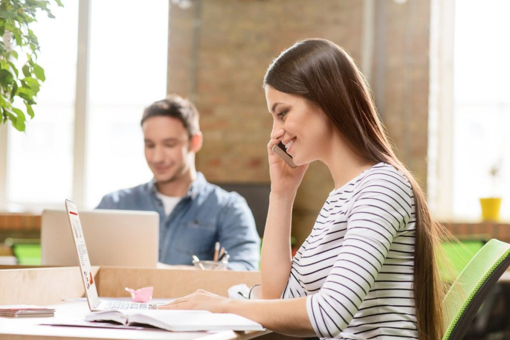 People in a great office
