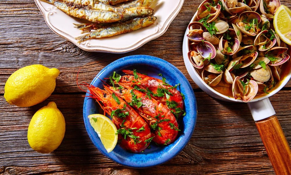 Picture of different seafood tapas