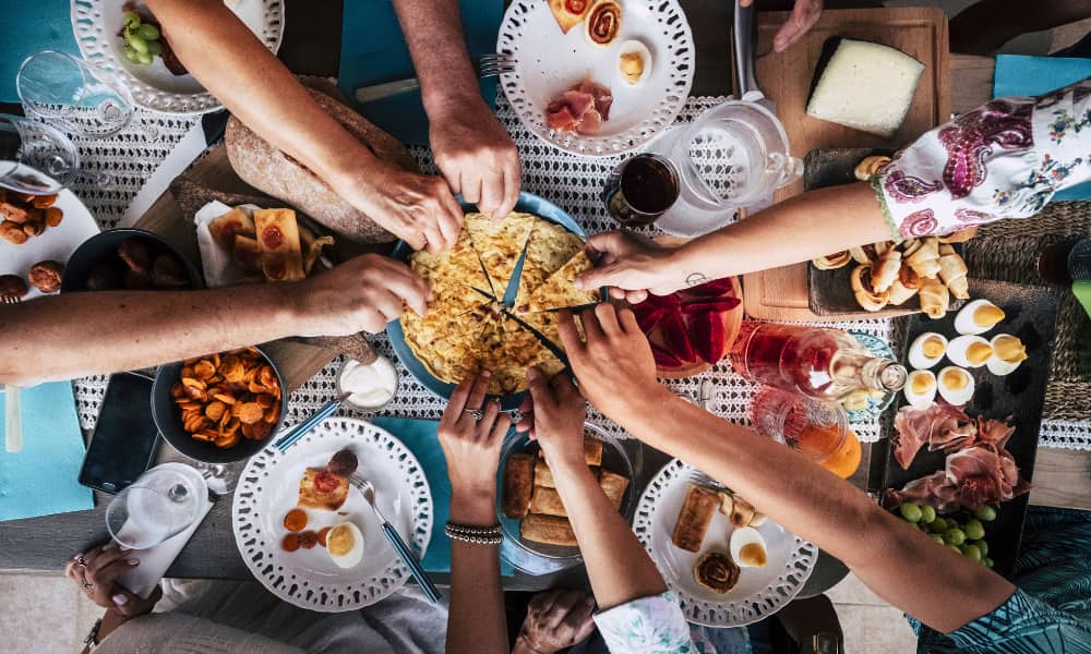 family dinner in Alexandria