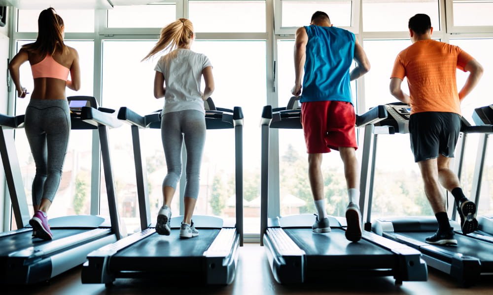 Person running on the treadmill