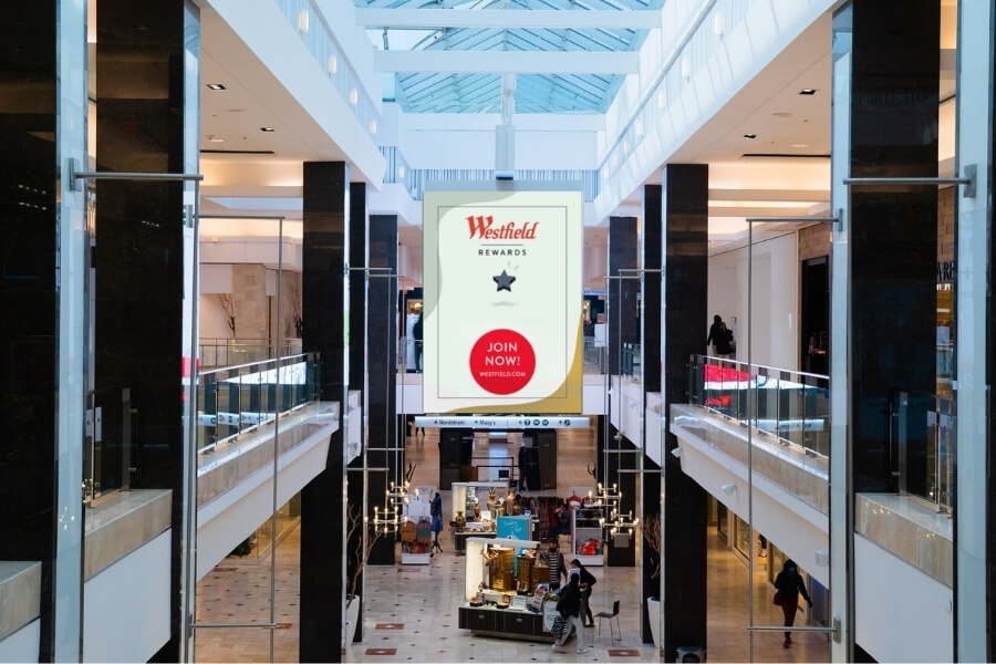 Inside of the Westfield Montgomery Mall