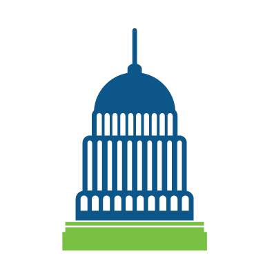 blue capitol building icon