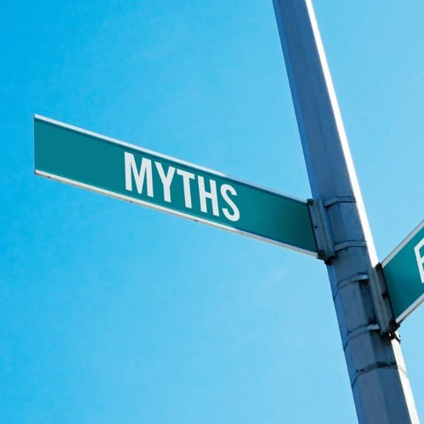 A sign with facts and myths regarding the question: Do you need a license to be a landlord?